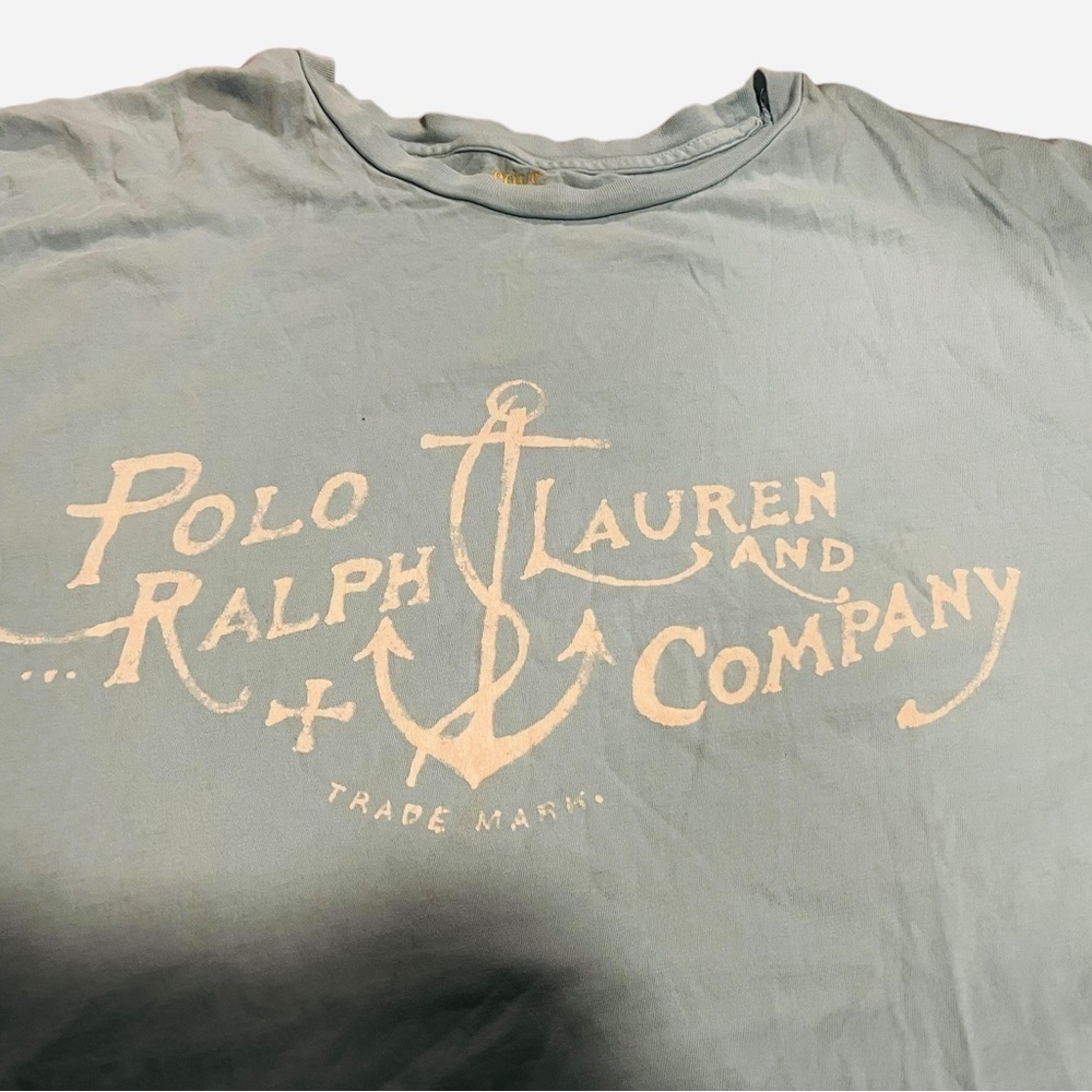 𝅺polo Ralph Lauren Men's Crewneck Sky Blue logo tee 3XB